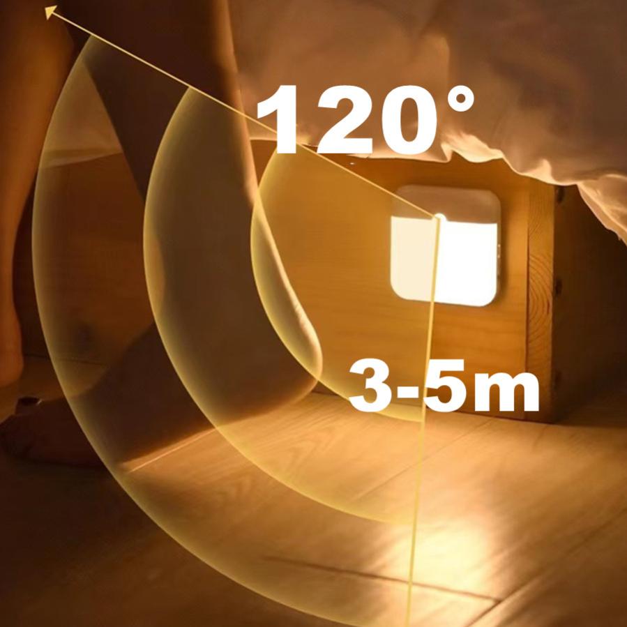 Bewegungssensor LED-Nachtlicht USB wiederaufladbar mit Schalter Nachtlampe für Schlafzimmer Küchenschrank Licht Kabelloses Schranklicht
