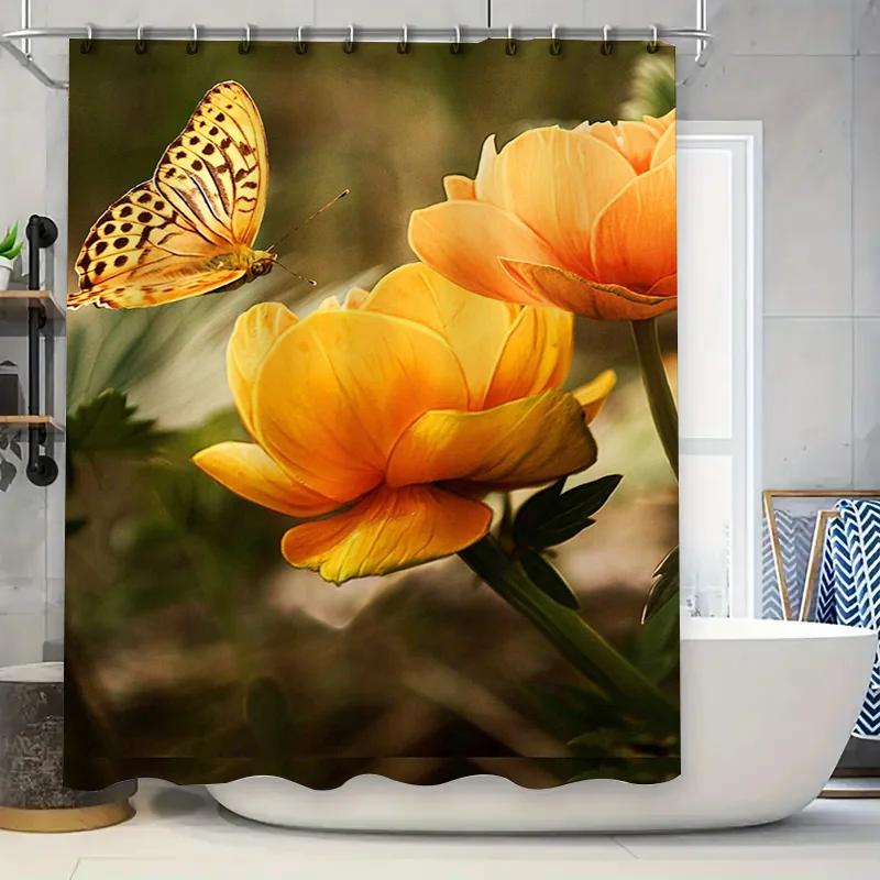 

Hot Red Lip Print Shower Curtain For Bathroom Decor Waterproof Decoration Customizable W60H190(CM)-1 Pcs