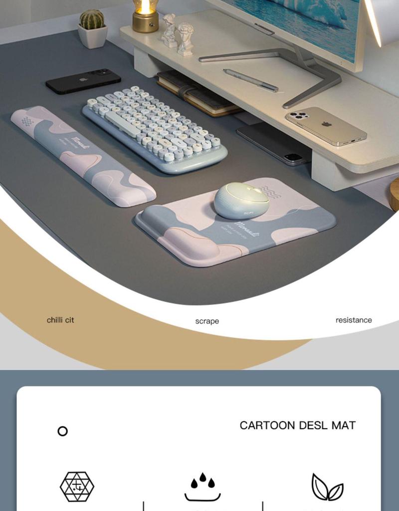 Handgelenkschutz für Mädchen, Mauspad und Tastaturunterstützung für Gaming und Büro