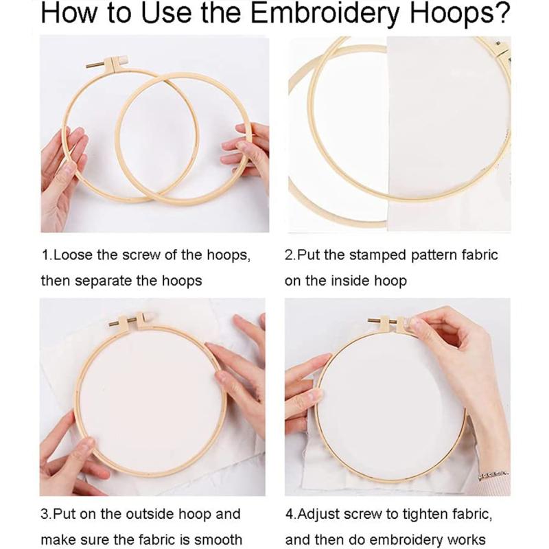 Cat  Pattern  Embroidery  Kit Embroidery Diy Package 20cm Embroidery Stretch Handmade Sewing Craft