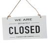 Club Double Sided Business Sign Reversible With Ring Hanging Sign Open and Closed Shop