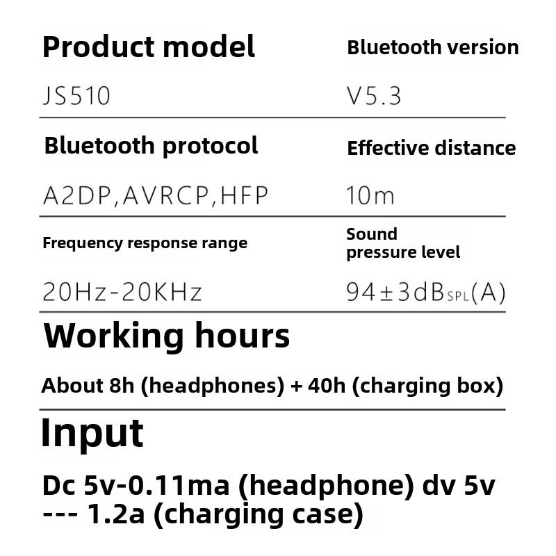 Øreløse OWS Bluetooth-øretelefoner Sportsøretelefoner med høy utholdenhet