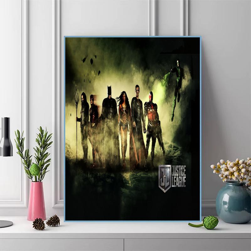 Justice League Pattern 3pcs 100% Round Full Drill 5D DIY Diamond Painting Embroidery Cross Stitch Rhinestone Décor