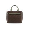 Michael Kors MK Emilia Commuter Logo Color Block Square Zipper Leather Tote Shoulder Crossbody Bag Small Women Bags 35H0GU5S1B-ARMY-GREEN