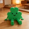 Doll Ornament Multi-Joint Movable Poseable Doll Figure Lucky Design Clover-Shaped Desktop Decoration
