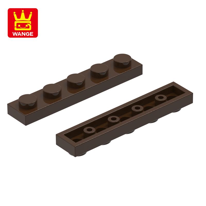 Non-Toxic 124Pcs/Lot Plate 1X5 Holes Block Moc Color Accessories Compatible With 78329 Brick Diy Children Toy Assembly Parts