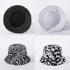 Versatile Black White Print Fisherman Bucket Hat Featuring A Fun Smiley Face Patch For Men And Women