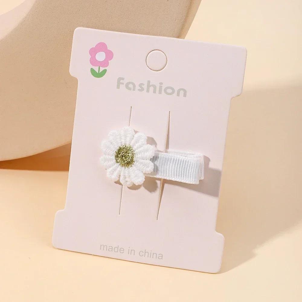 1/2/5 set Ins Daisy Flower Hair Clips Baby Girl Hairpins for Kids Lace White Barette Princess Hooks Infant Accessories Korean
