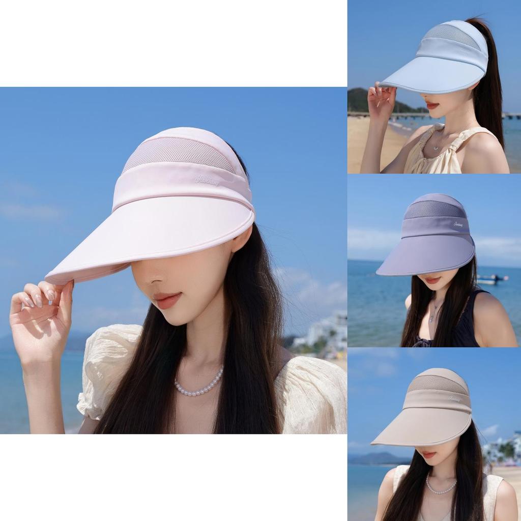 Summer Breathable Wide Brim Sun Hat With Polyester Material For Women Sunshade And Uv Blocking