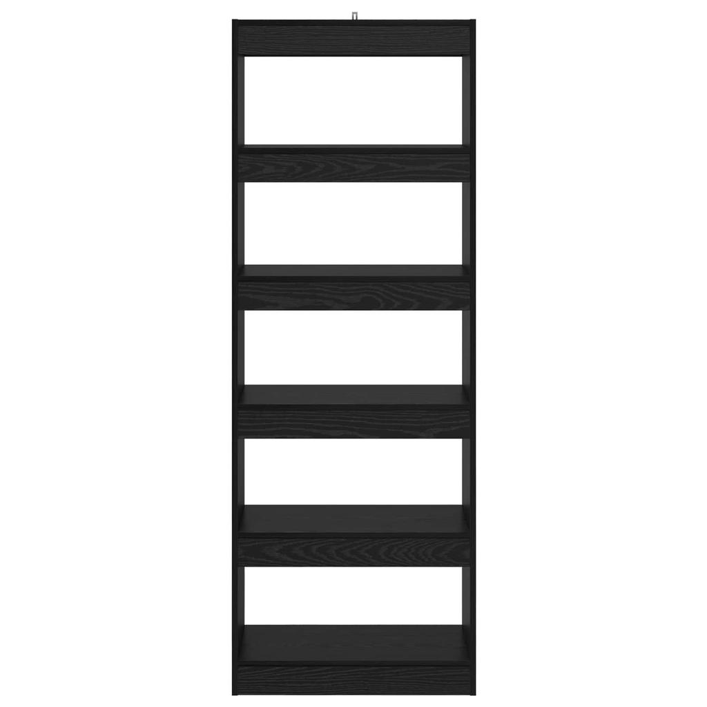 Bookshelf Black Oak Effect 60 x 30 x 166 cm Engineered Wood
