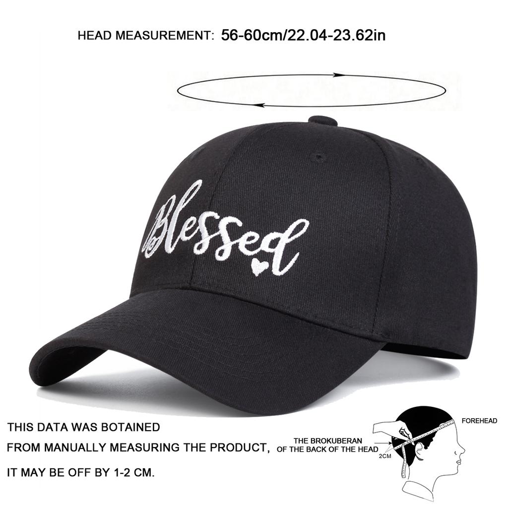 Unisex Blessed Love Embroidery Baseball Caps Spring Autumn Outdoor Adjustable Casual Hats Sunscreen Hat