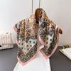 Retro Paisley Print Decoration Soft Foulard Bandana Cotton Feel Headscarf Spring Autumn Warm Wraps Women 65*65cm Square Scarves