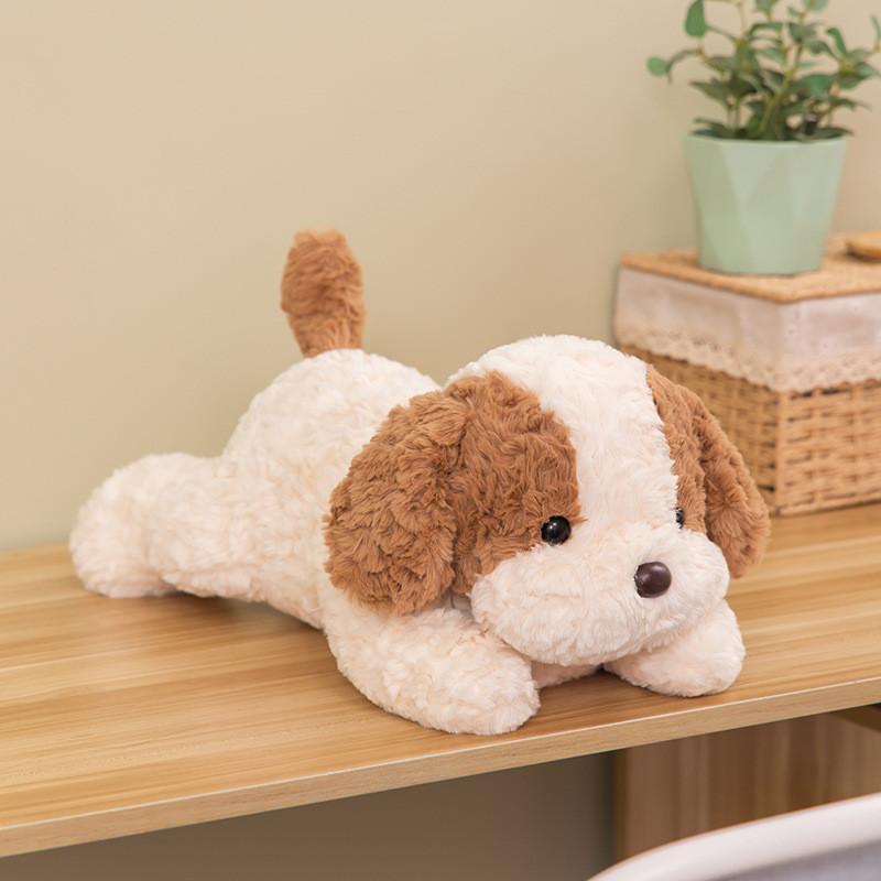 Delightful Dog Plush Soft Toy In Brown And Gray Perfect For Children And Toddlers