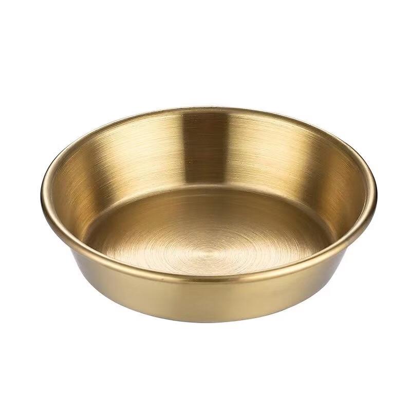 

ZISIZ 304 Stainless Steel Gold Plated 13cm Sauce & Salad Dish (3-Pack)