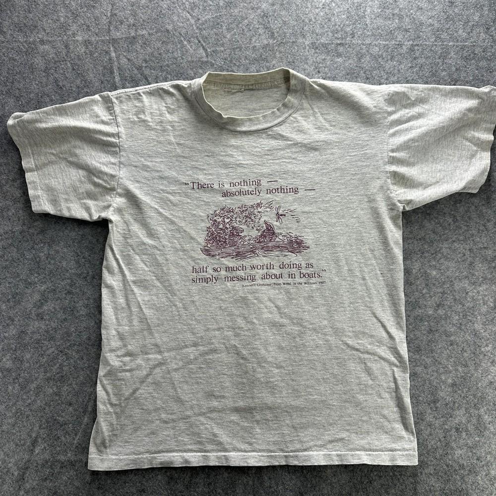 Vintage Wind in the Willows ; Men’s Large 90s Literature Book Quote Graph Unisex T-Shirt XXXXL