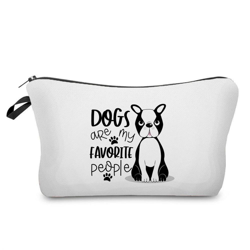 Women Dog Print Cosmetic Bag Toiletries Organize Travel Storage Case  6402