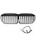 Double Slat Gloss Black Front Grill Grille Fit BMW 7 Series G11 G12 2019-2022