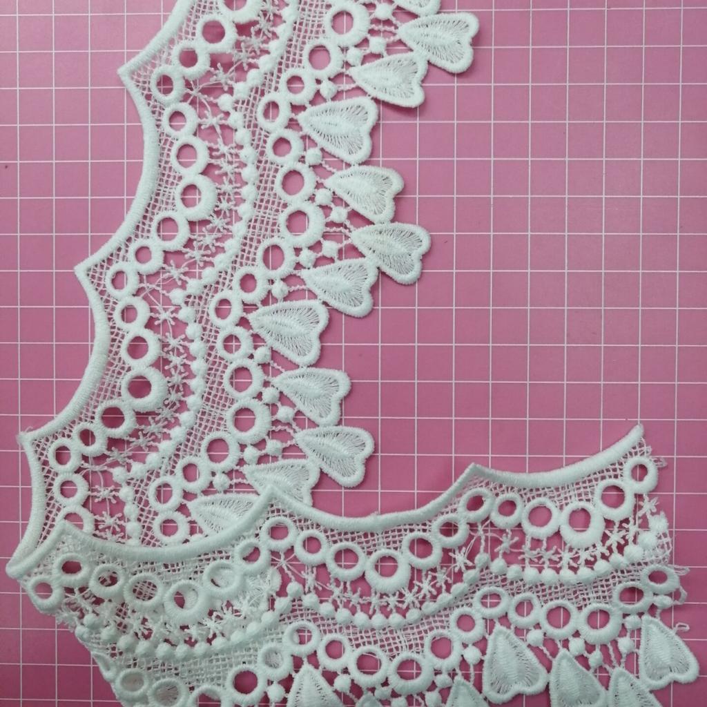 Water Soluble Milk Silk Computer Embroidery Clothing Trim Children'S Clothing Embroidery Accessories Lace Lotus Leaf Edge Wide Lace