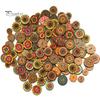 100Pcs Classic Vintage Flower Printed Wooden Button DIY Sewing Clothes Bag Decor