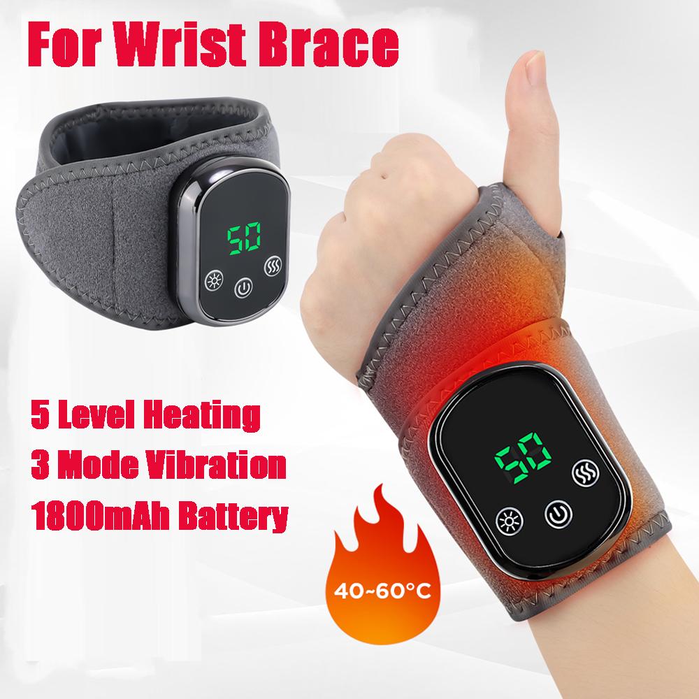 Electric Heating Ankle Massage Belt Hot Compress Vibration Massage Hand Wrist & Foot Ankle Guard Band Carpal Wrap Support Brace