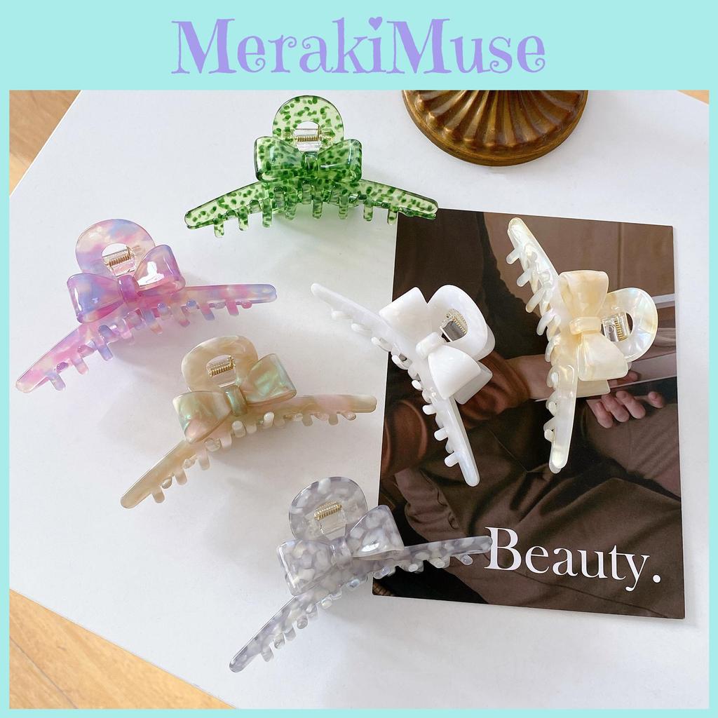 Stylish Korean Hair Clip With Elegant Bow Design Made Of High-quality Acetate