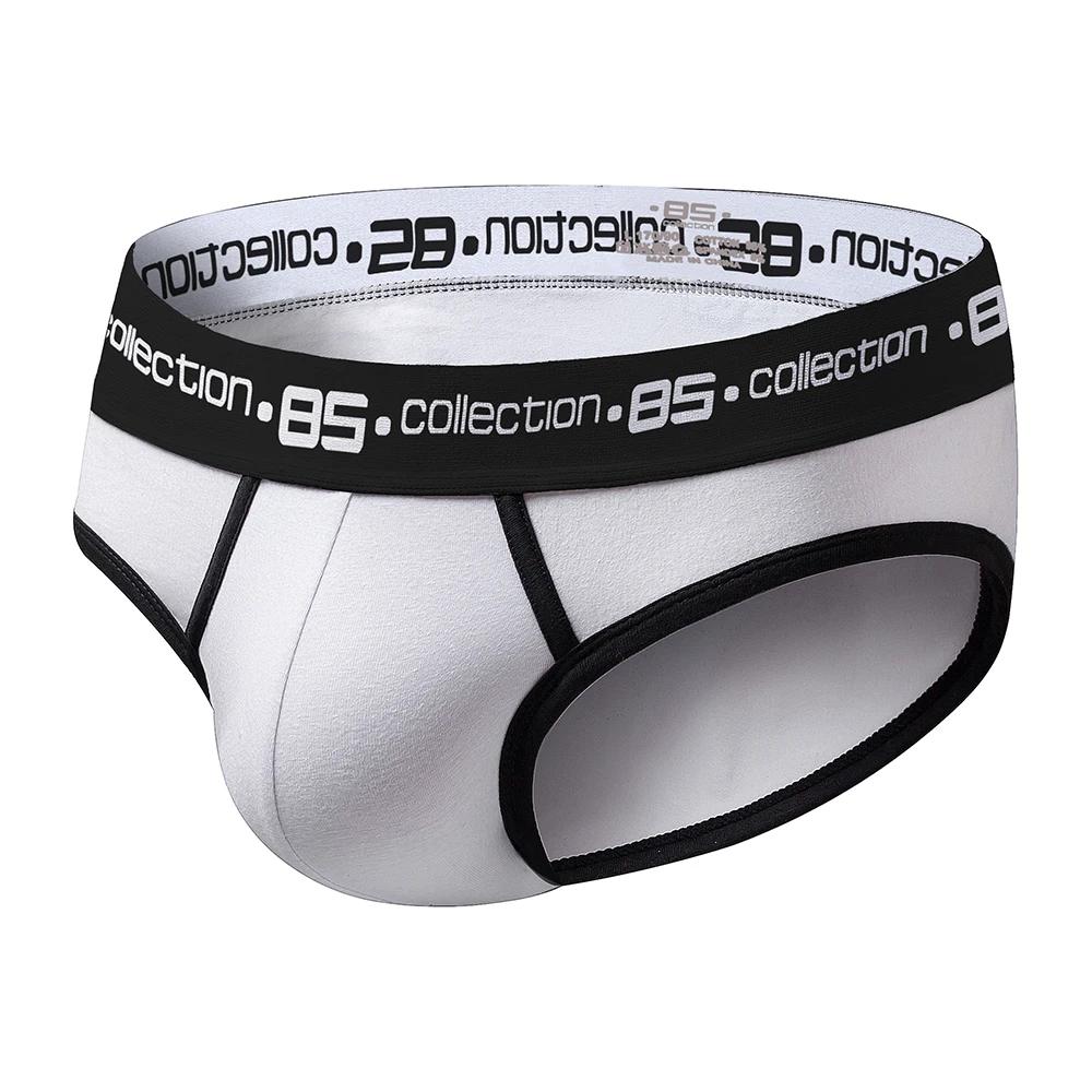 Men's Sexy Cotton Briefs Jockstrap Underwear Low Waist Soft Breathable Underpants Calzoncillos Hombre Lingerie