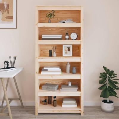 Vidaxl Bookshelf, 80X35X183 Cm, Solid Pine Wood