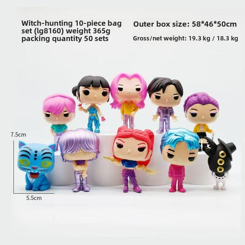 K-POP Witch Hunters Blind Box Set Decorative Doll Figure Mobile Desktop