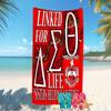 Customizable personalized beach towels Delta Sigma Theta themed designs.Suitable for the beach, yoga, sports;ideal as beach accessories