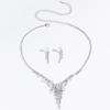 3PC Women's Fashion Design Tassel Necklace Earrings Zircon Set Suitable for Wedding, Party, Festival Gifts