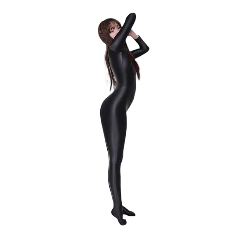 

[LEOHEX] Shiny full body tights high neck long sleeve leotard classic bodysuit smooth cosplay costume campaign girl rhythmic gymnastics sexy event