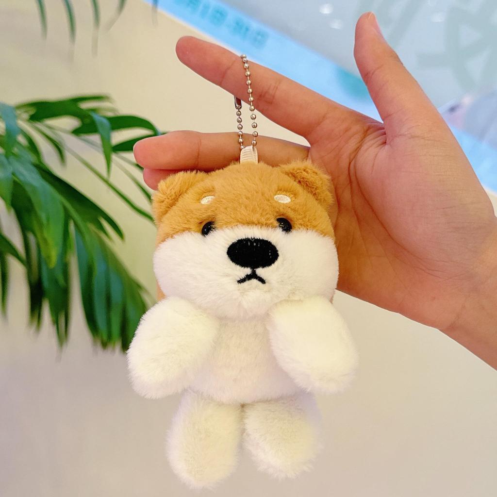 Husky Plush Dog Keychain - Cute Cartoon Puppy Bag Charm & Fashionable Doll