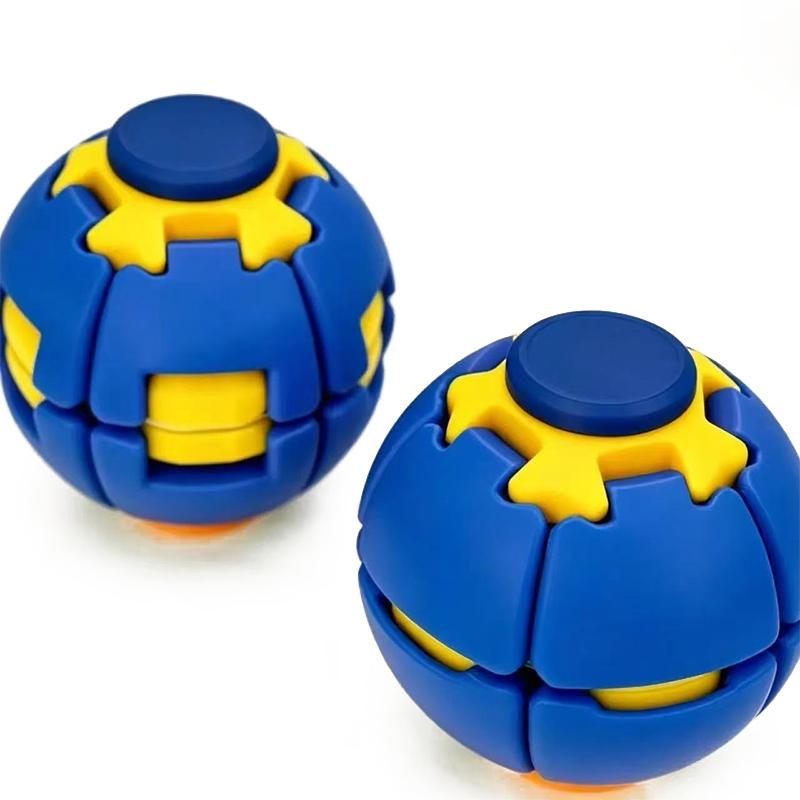 3D-gedruckter Fingerspitzen-Spin-Fidget-Ball Druckklick-Verformungsspielzeug Multifunktionaler sensorischer Stressabbau für Zuhause Büro Außenbereich