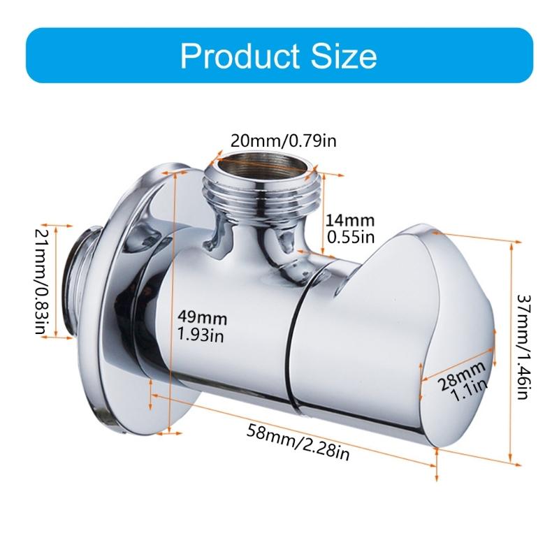 High Temperature Pressure Resistant Angle Valves Easy Installation Standard G1/2 Thread Leak Proof Valves for Plumbing