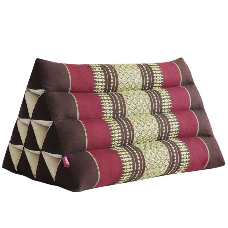 Thailand Triangle Tatami Cushion: Kapok Lumbar Pillow & Sofa Back Support.