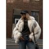 Women's clothing eco-friendly fox hair dyed sharp imitation fur fur coat suit collar artificial fur coat fluffy clothes