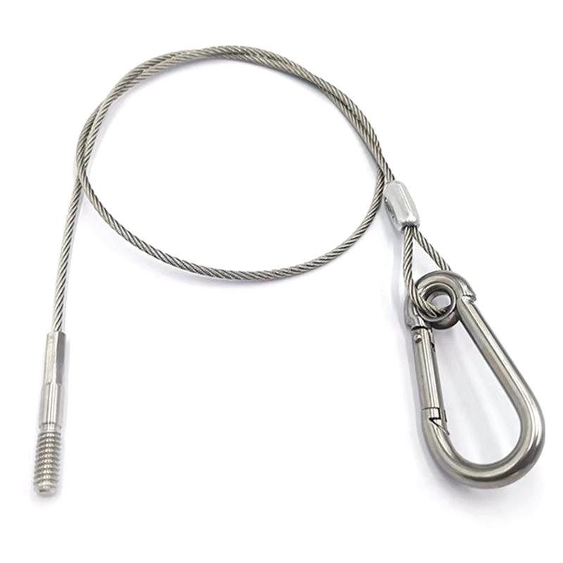3-10M Double-Headed Dog Tie Out Cable Leash Raction Rope Metal Buckle Steel Wire Anti-Rust Training Collar Outdoor Dogs Strap