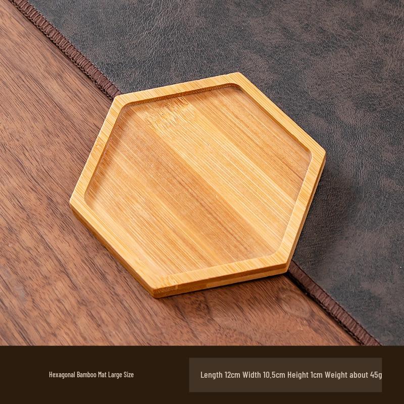 Round Bamboo Anti-Slip Mat & Tray for Indoor Plants, Coasters, and Decor
