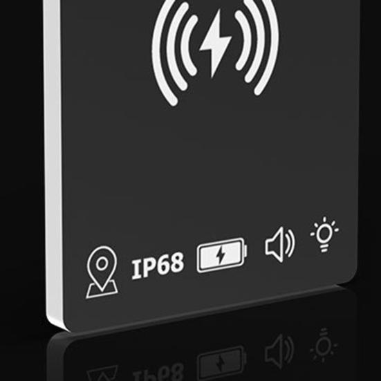 Cartão Rastreador de Carteira Recarregável Carregamento Sem Fio IP68 À Prova d'Água Ultrafino GPS Localizador de Itens Localizador Bagagem Carteira Chaves Dispositivo Anti-perda