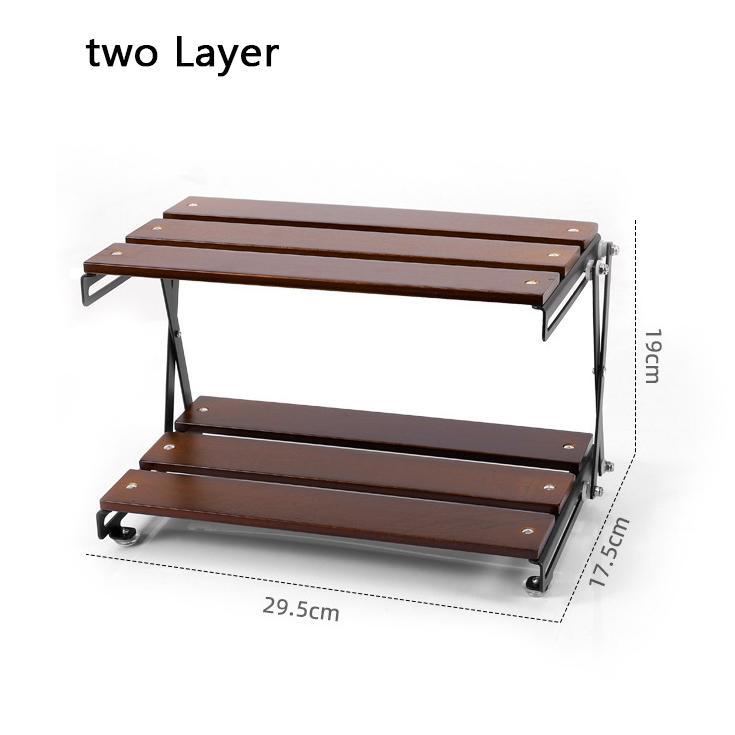 Кемпинг складной полка установка бесплатно портативный многофункциональный трехслойный кемпинг хранения стеллаж деревянные наружные стеллажи для хранения 3145₽