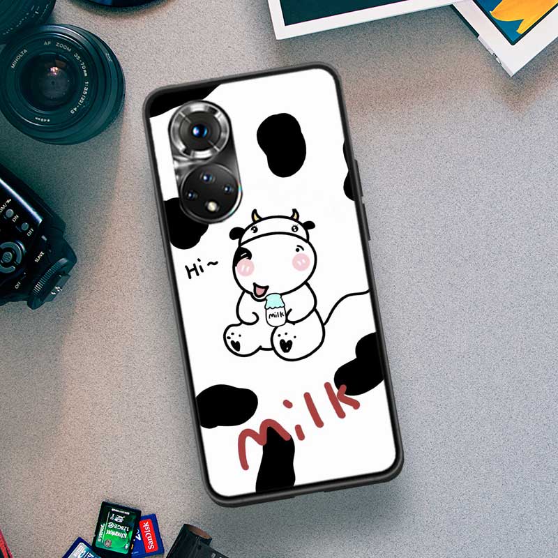 New Cute cow print Phone Case For Huawei P Smart 2021 Y5 Y6 Y7 Y9 Honor 50 20 Pro 10 10I 9 9X Y9S 8 8A 8X 8S 7S Cover
