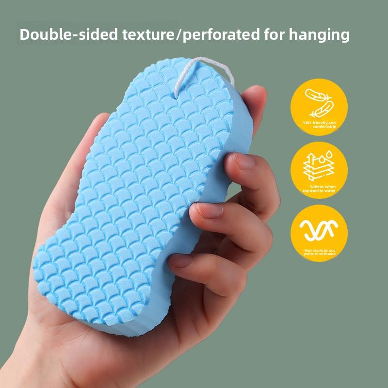 3D Baby Sponge bath rubbing Sponge fish scale pattern bath sponge baby bath shower supplies синий