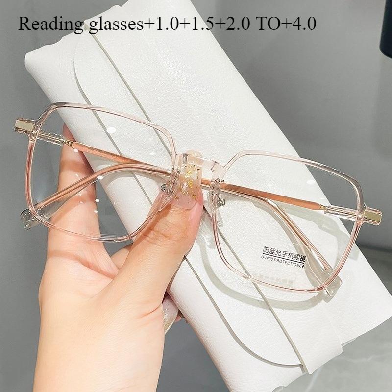 New Fashion Reading Glasses for Women Men Square Transparent Eyeglasses Retro Optical Presbyopic Eyeglasses Diopter +1.0 To+4.0