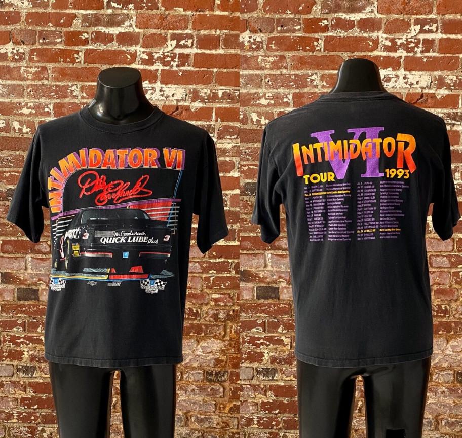 Vintage 1993 90s Dale Earnhardt Intimidator VI Tour 1993 T-shirt, Size S-4XL