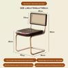 Used Light Luxury Rattan-Style Dining Chair – Stylish, Ergonomic Back Support for Home, Office, or Balcony.