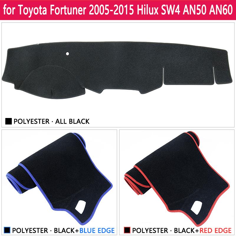 For Toyota Fortuner 2005~2015 AN50 AN60 Hilux SW4 SR5 Anti-Slip Mat Dashboard Cover Pad Sunshade Dashmat Carpet  Accessories Ru