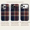 Red Navy Plaid Phone Case for IPhone 17 16 15 14 13 Pro Max Plus for Magnetic Single Double-layer Tough Case