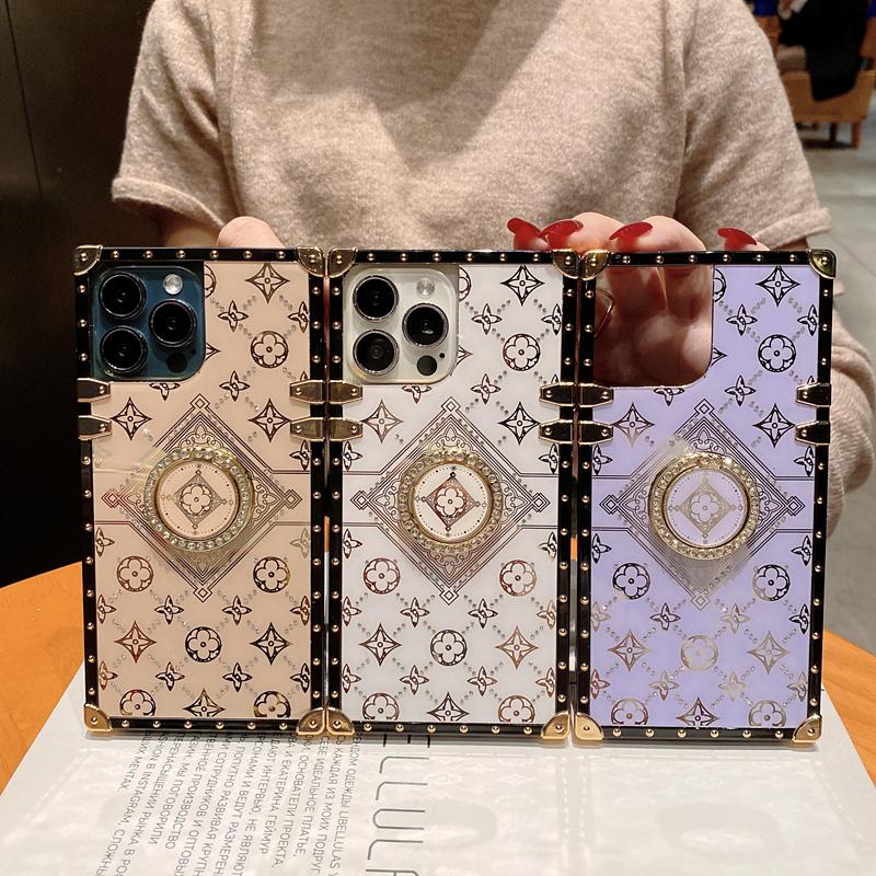 

Модный квадратный блестящий чехол с кольцом для Samsung S21 S20 FE S9 S8 A12 A22 A32 A52 A51 A50 A21s S10/iphone 13 12 11 pro XR XS max/Redmi 9A 9C 10/Honor 50