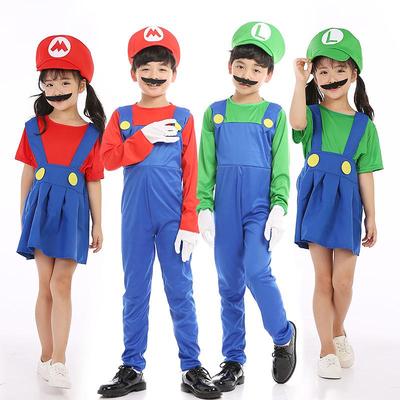 Parent-Child Super Mario Halloween Cosplay Costumes