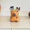 Capybara Pen Holder Cartoon Portable Makeup Brush Holder Multifunctional Large Capacity Pen Organizer Student Stationery